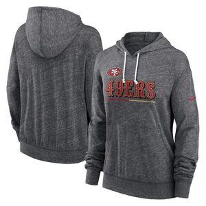 San Francisco 49ers Nike Heather Charcoal Lightweight Hoodie Size M